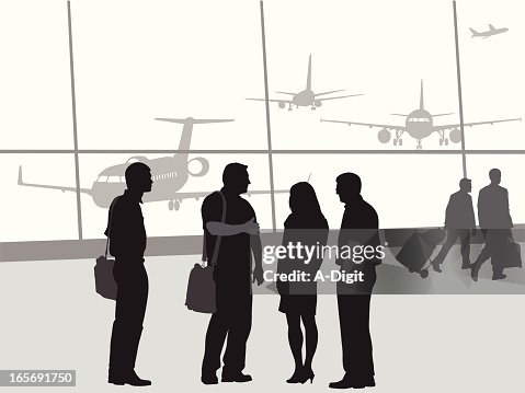 Passengers Vector Silhouette Passengers Vector Silhouette