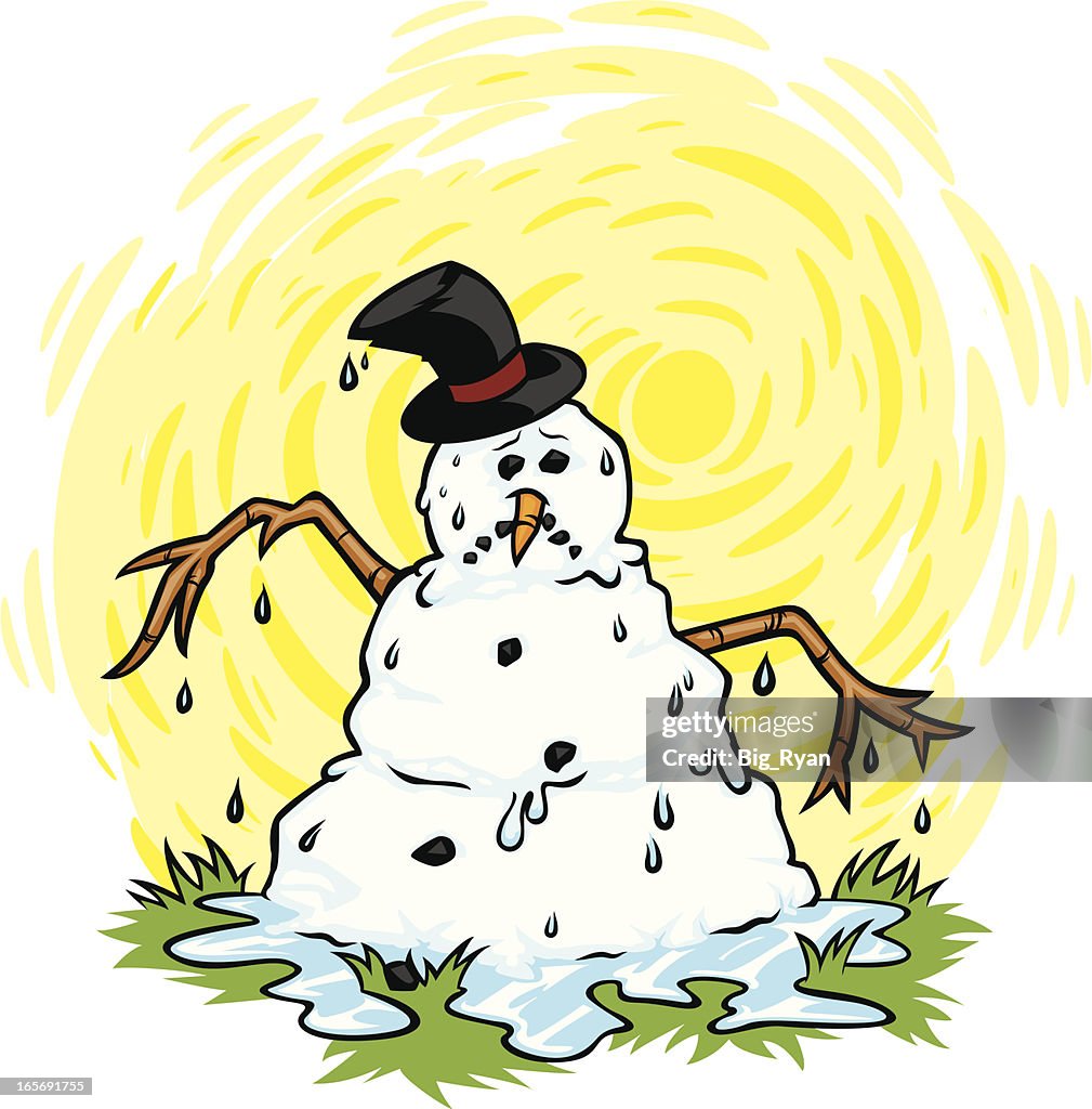 Melting Snowman Cartoon