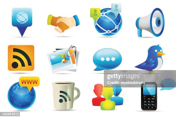 web and communication icons - android phone stock illustrations
