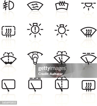 Black Symbols - Car Control Indicators Black Symbols - Car Control Indicators