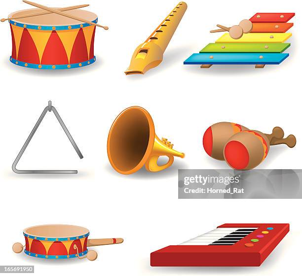 childrens instruments - snare drum stock illustrations