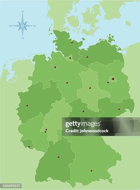 germany map - berlin stock illustrations