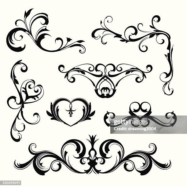 ilustrações, clipart, desenhos animados e ícones de role designs - tattoo designs hearts