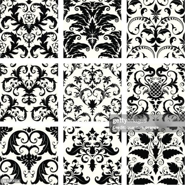 wallpaper - baroque style stock illustrations