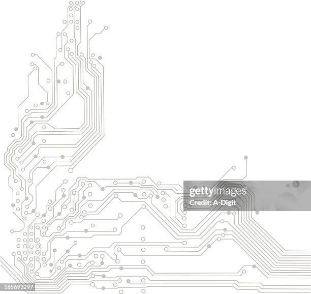 capacitors vector - mother board stock illustrations