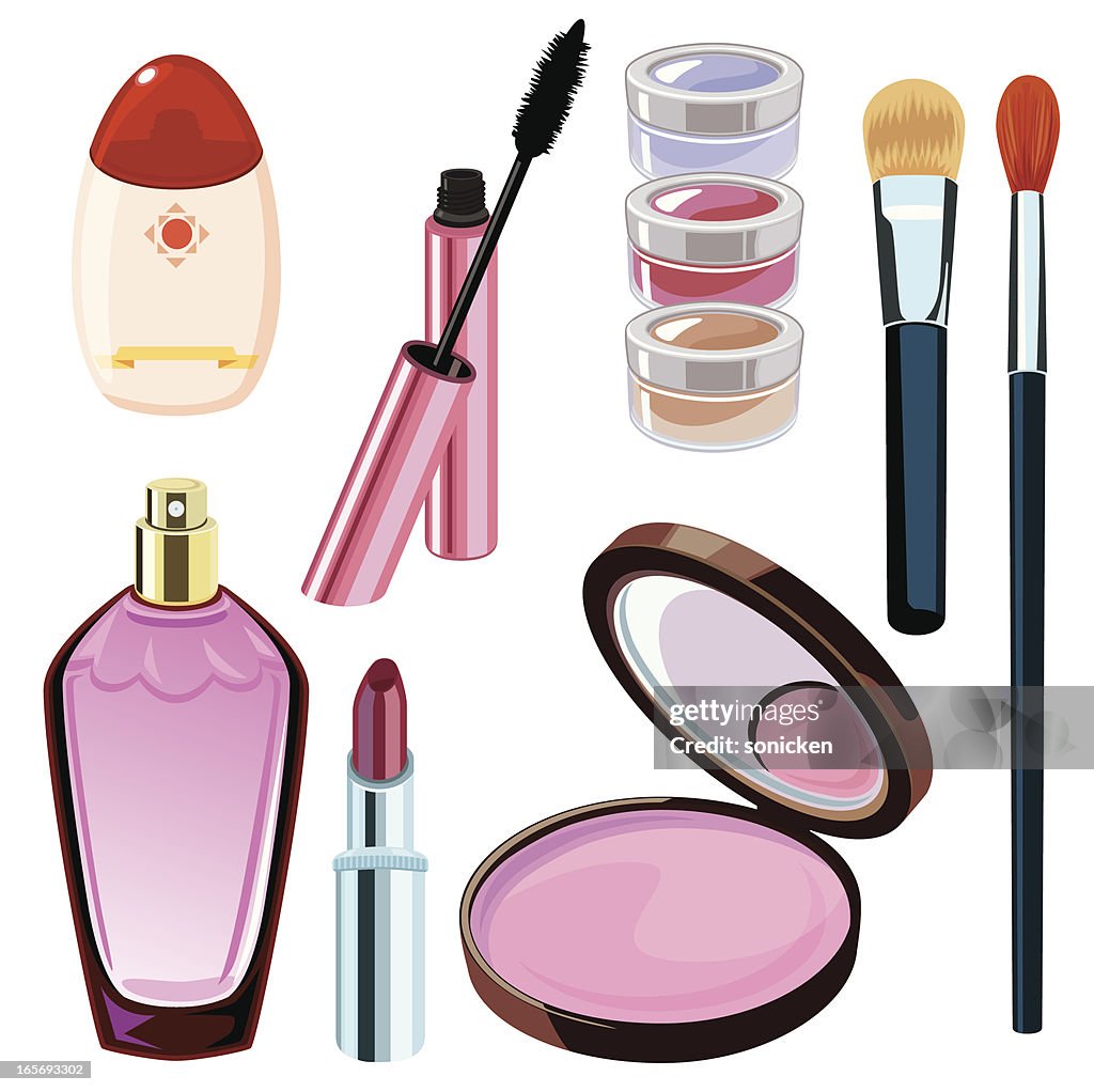 Artículos cosméticos de la colección