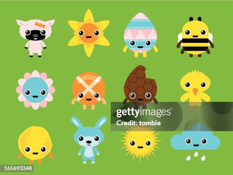 Springtime Characters Easter And Spring Characters High-Res Vector Graphic - Getty Images