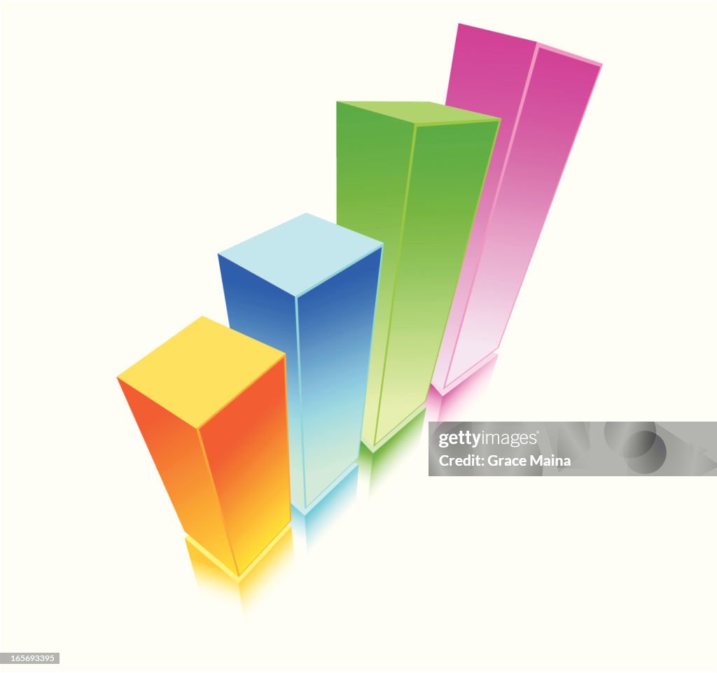 Three dimensional bar graph - VECTOR