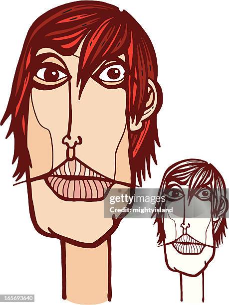 le mans face - goth stock illustrations