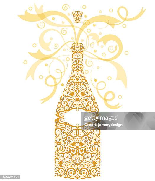 celebration champagne - champagne bubbles stock illustrations