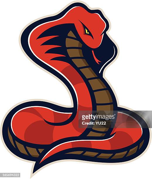 bildbanksillustrationer, clip art samt tecknat material och ikoner med snake mascot - kobra