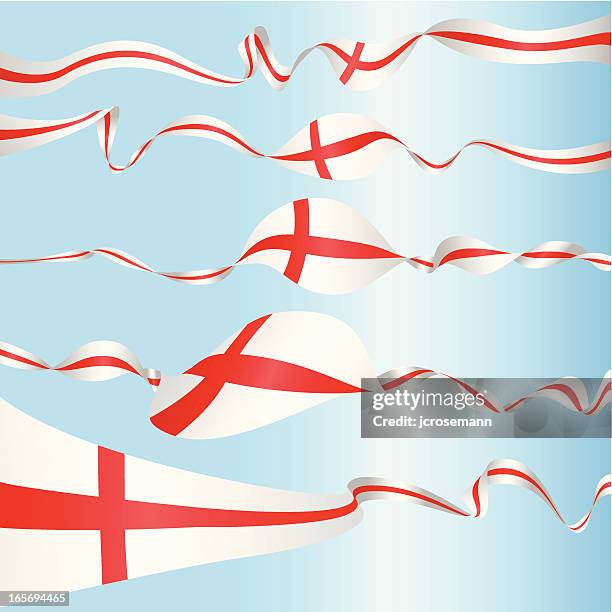 set of english banners - england flag stock illustrations