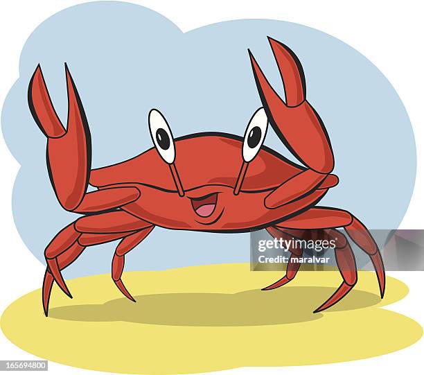 crab - crab beach stock illustrations