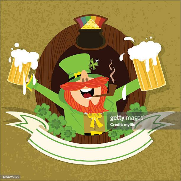 st. patricks day - ginger glasses stock illustrations