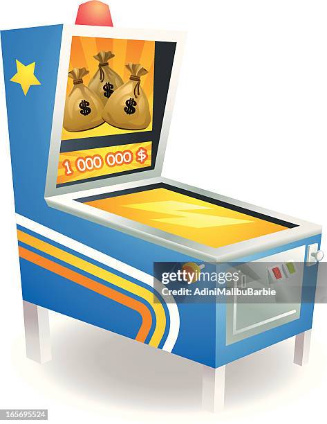 arcade-maschine - pinball stock-grafiken, -clipart, -cartoons und -symbole