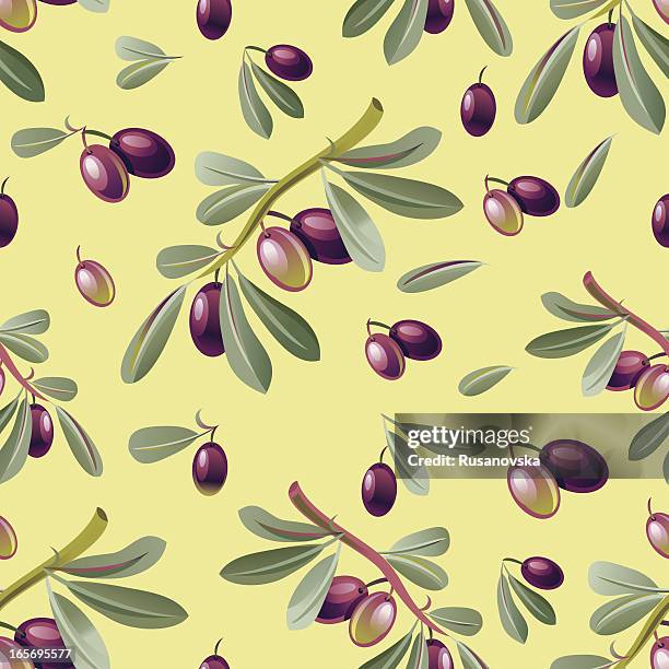 stockillustraties, clipart, cartoons en iconen met olive pattern - olijf