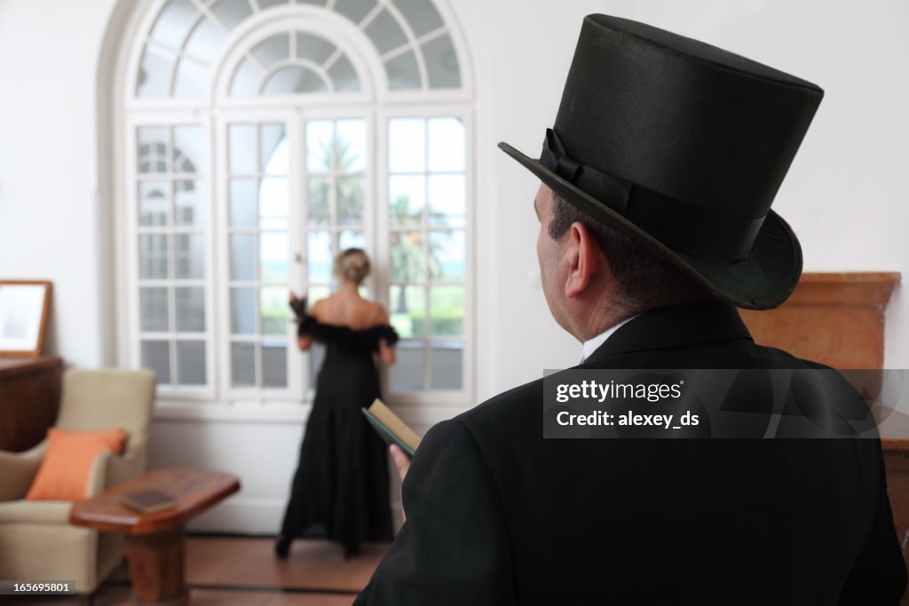 Baron und Frau im manor aus Zimmer