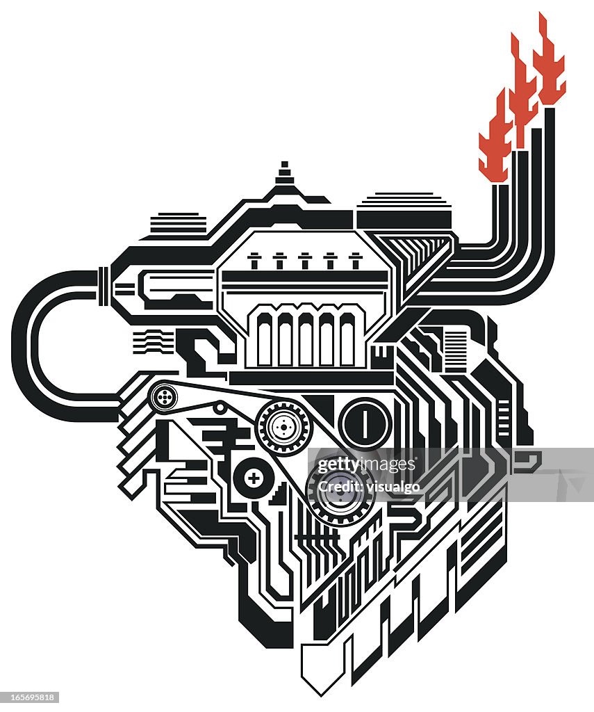 Engine Svg Abstract Engine High-Res Vector Graphic - Getty Images