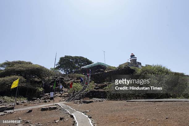 Light house at Kanhoji Island where minister of state for Shipping, Milind Deora launched the project of developing lighthouses as tourist spot on...