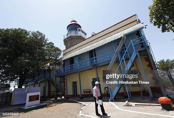 Light house at Kanhoji Island where minister of state for Shipping, Milind Deora launched the project of developing lighthouses as tourist spot on...