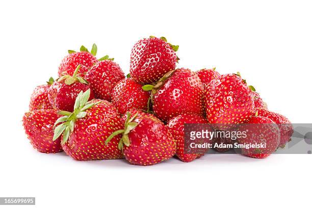 strawberries - rijp stockfoto's en -beelden