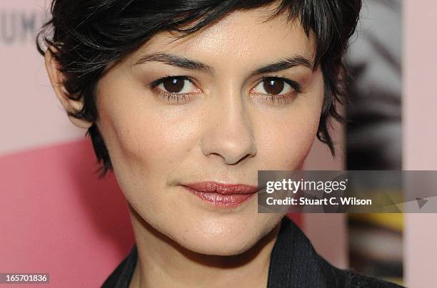 Audrey Tautou presents 'Therese Desqueyroux' as part of Rendezvous with French cinema at Curzon Soho on April 5, 2013 in London, England.
