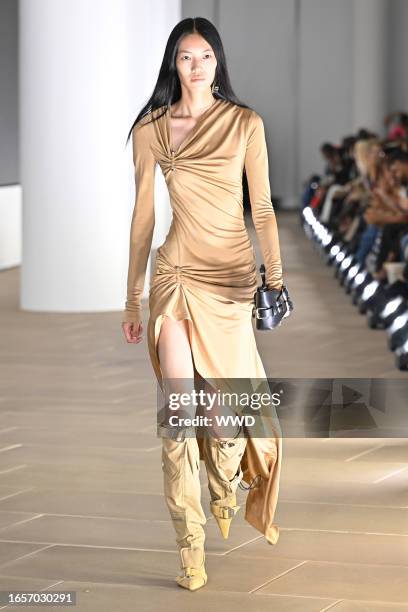 Model on the runway at Dion Lee Spring 2024 Ready To Wear Fashion Show on September 9, 2023 in New York, New York.