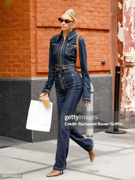 Elsa Hosk is seen on September 10, 2023 in New York City.