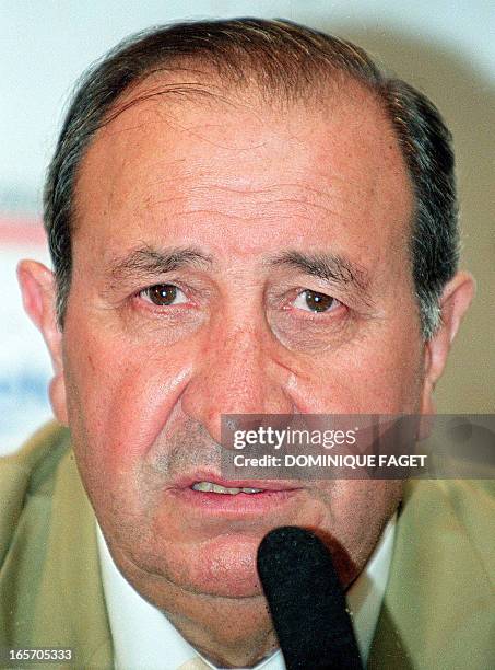 Picture taken on September 1998 shows Atletico de Madrid's president and Marbella's mayor Jesus Gil in Madrid. A Spanish judge has frozen more than...