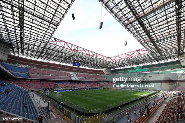 General view inside the stadium prior to the Serie A TIM match between FC Internazionale and ACF Fiorentina at Stadio Giuseppe Meazza on September...