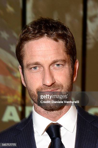 Gerard Butler attends a gala dinner by Antonello Colonna for the movie 'Olympus Has Fallen' on April 5, 2013 in Rome, Italy.