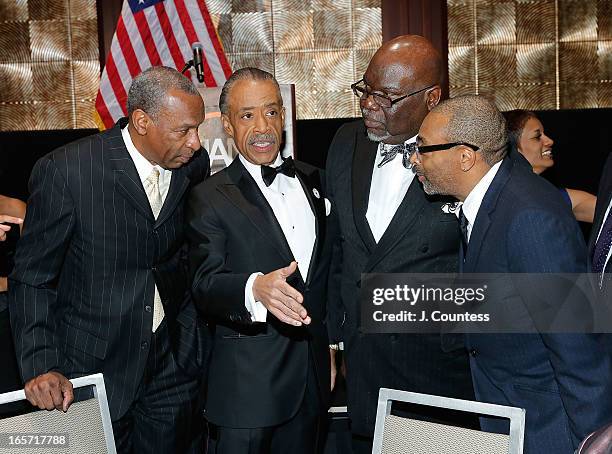 Dr. Floyd H. Flake, Al Sharpton, Bishop T.D. Jakes, and Spike Lee attend the 2013 NAN National Convention "Keepers Of The Dream" Awards at...