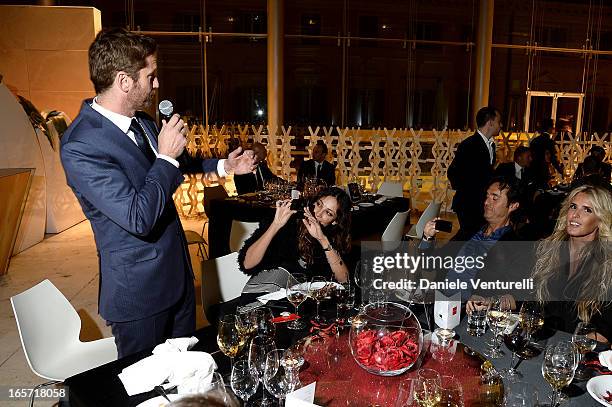 Gerard Butler attends a gala dinner by Antonello Colonna for the movie 'Olympus Has Fallen' on April 5, 2013 in Rome, Italy.