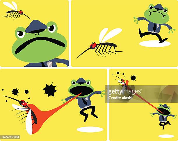 Prevention Of Dengue Fever Frog Police And Mosquito High-Res Vector Graphic  - Getty Images