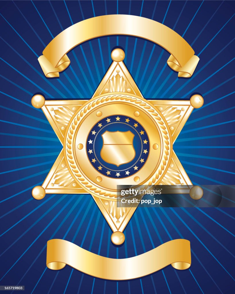 Generic Police Star Police Star Badge Vector