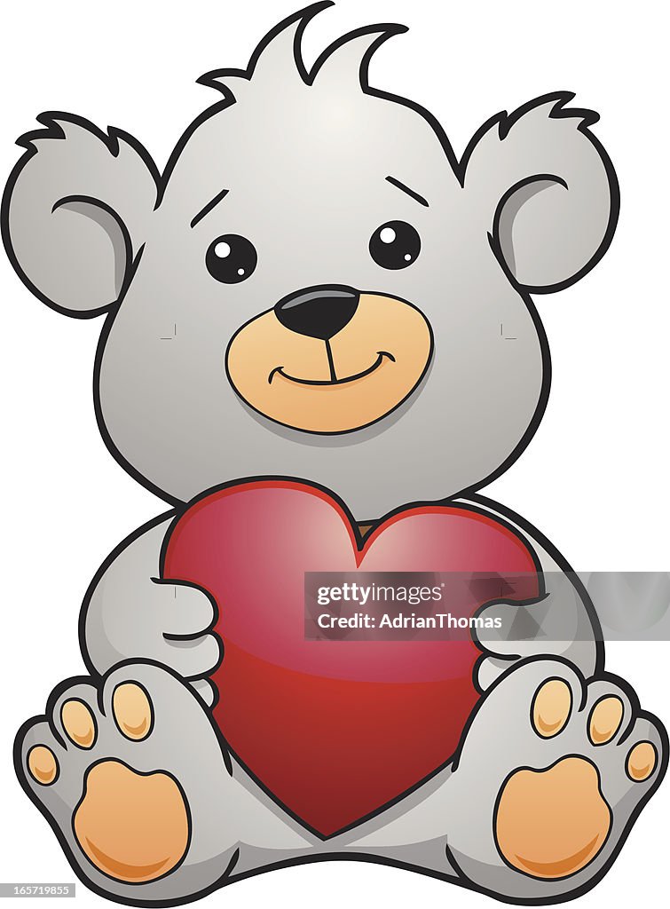 Teddy bear with love heart