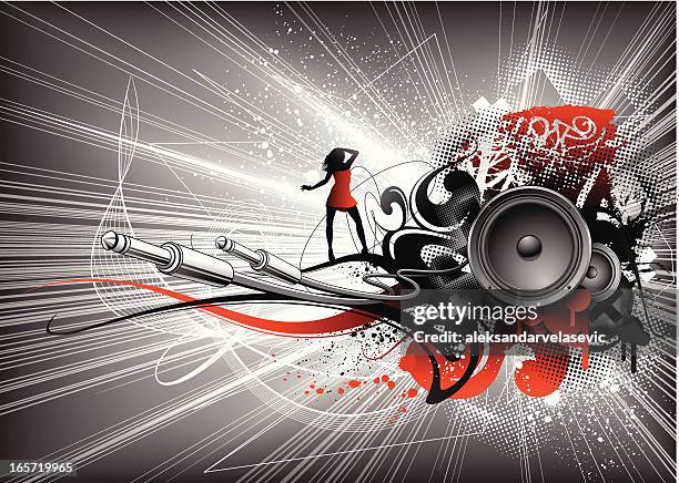 sound explosion - hip hop music stock illustrations