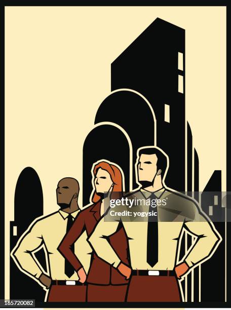 office workforce - propaganda stock illustrations