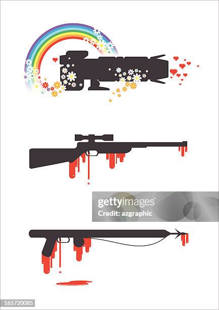 choose a shoot - poster. - gun fire stock illustrations