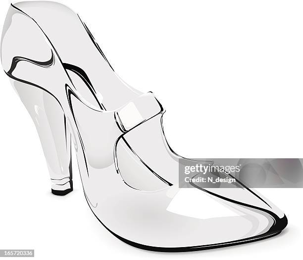 ilustraciones, imágenes clip art, dibujos animados e iconos de stock de zapato de cenicienta - tacones altos