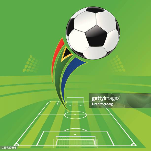 stockillustraties, clipart, cartoons en iconen met wm stadium soccer - fussballtor