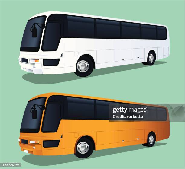 ilustraciones, imágenes clip art, dibujos animados e iconos de stock de viaje en autobús - autobús