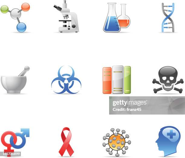 ilustrações de stock, clip art, desenhos animados e ícones de ícone médico-de investigação - aids awareness ribbon