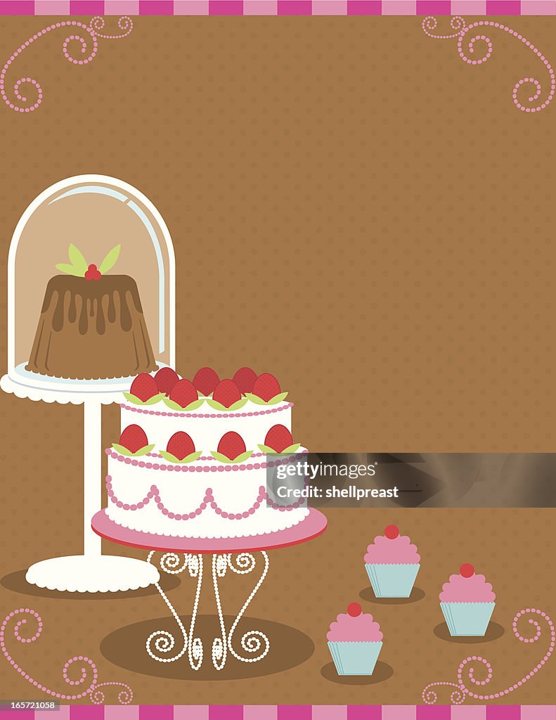 Cakes and Cupcakes Border