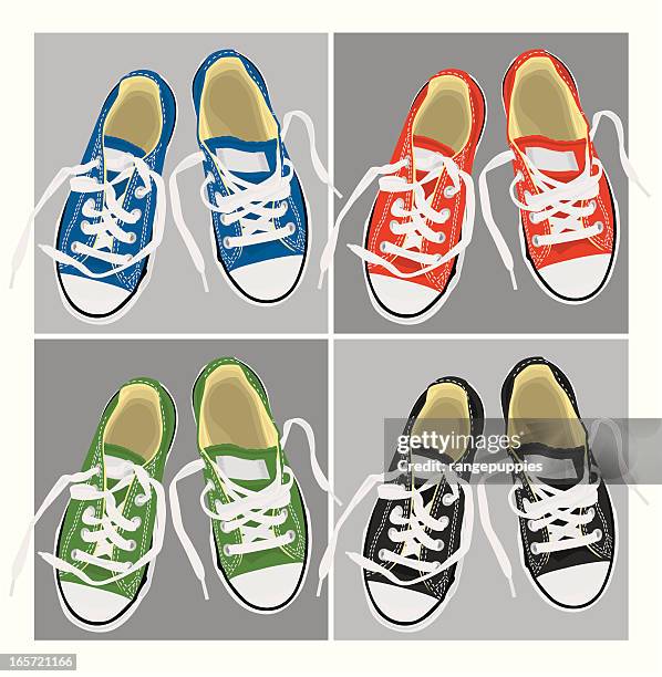 illustrazioni stock, clip art, cartoni animati e icone di tendenza di lacci comoda - blue shoe