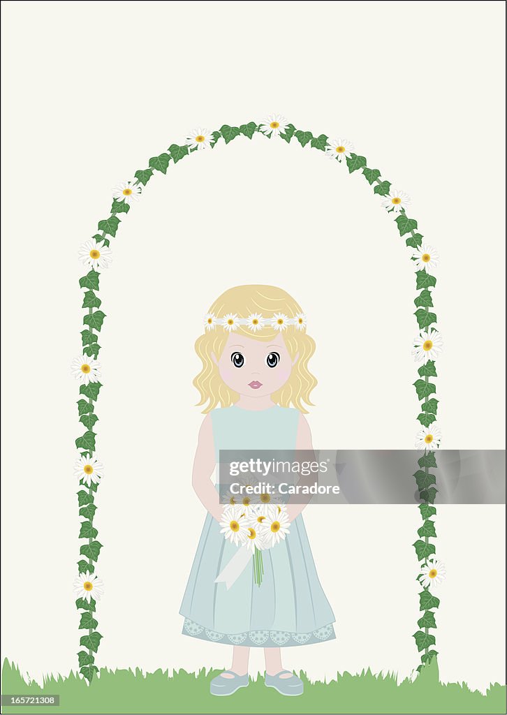 Blonde Flower Girl
