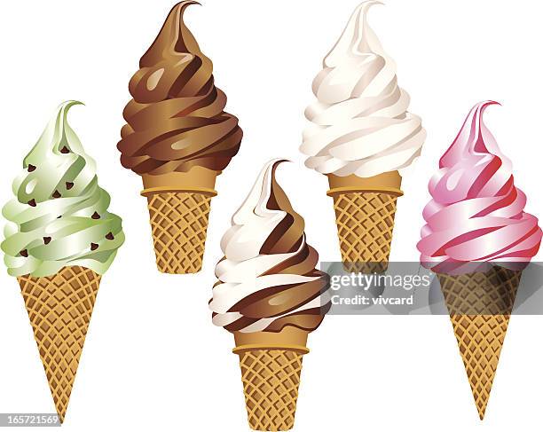 ice cream - mint ice cream stock illustrations