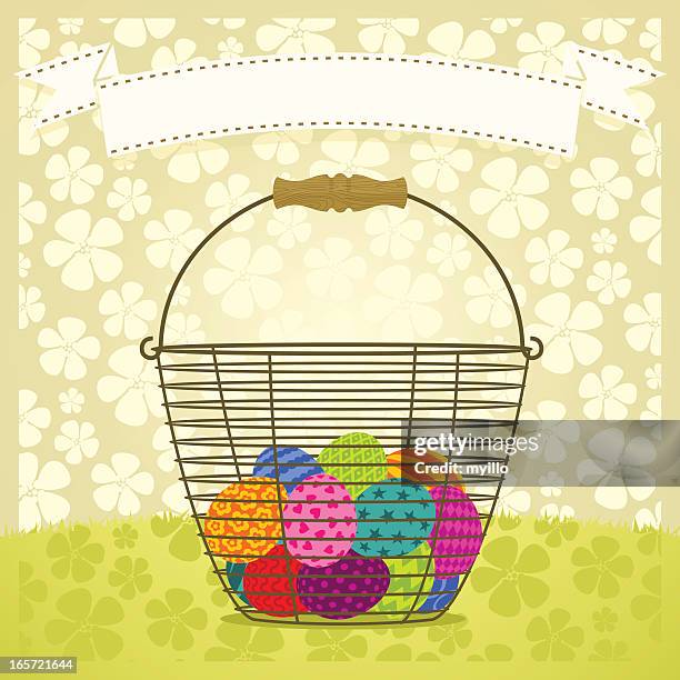 easter basket - empty easter basket stock illustrations