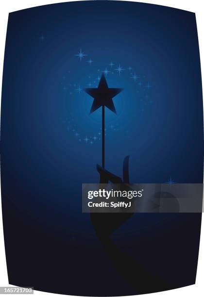 magic wall - fairy wand stock illustrations