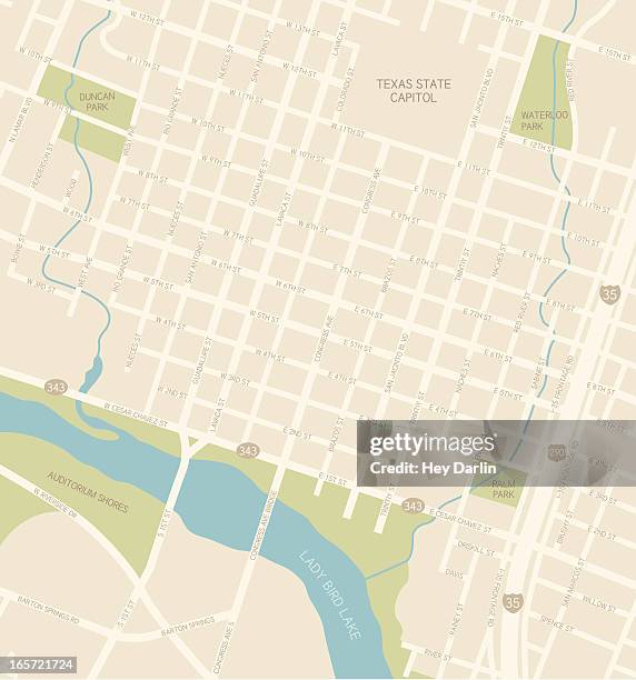 austin downtown map - downtown district 幅插畫檔、美工圖案、卡通及圖標